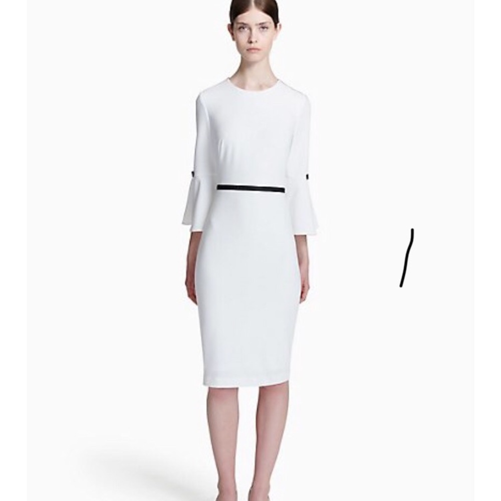 Black and White bell sleeve Calvin Klein dress